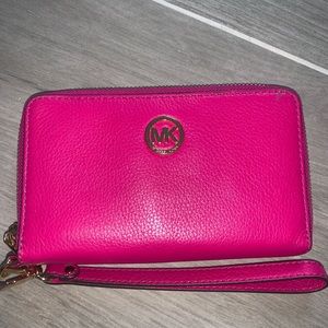 Pink Michael Kors wristlet